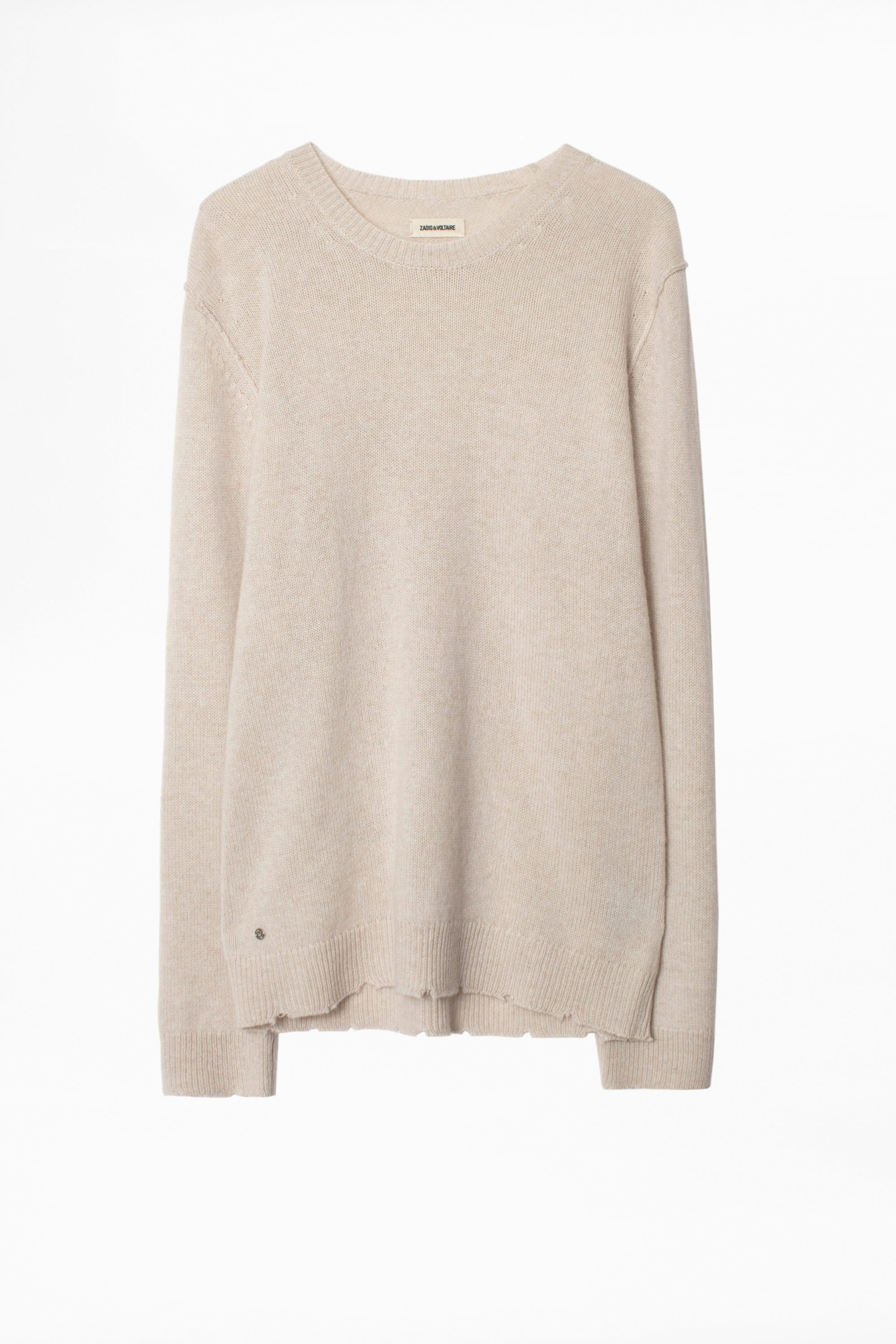 Pullover Kennedy Kaschmir - Weißer Herrenpullover aus Kaschmir.